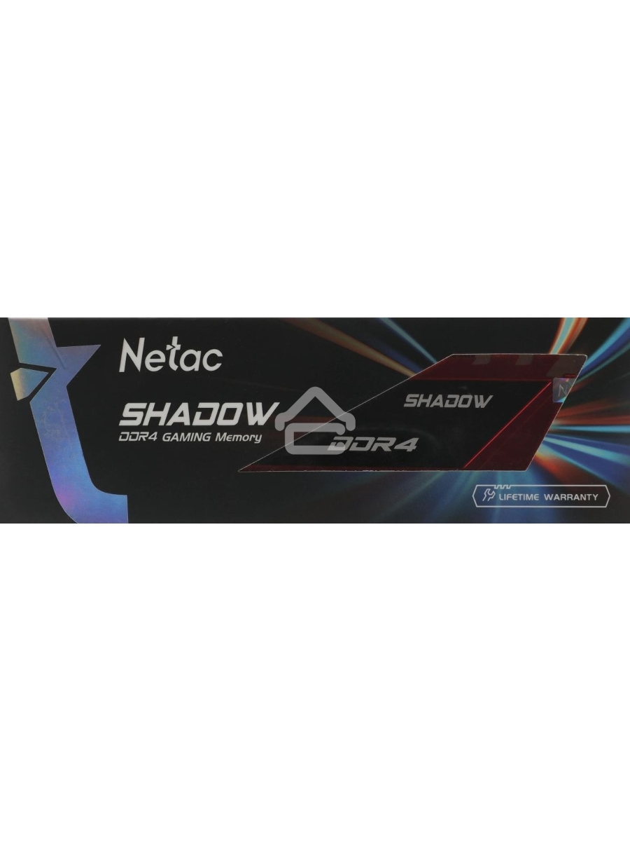 Оперативная память NETAC Shadow, DDR4, 16GB (1x16GB), 3200MHz, CL16, DIMM, с радиаторами, красный