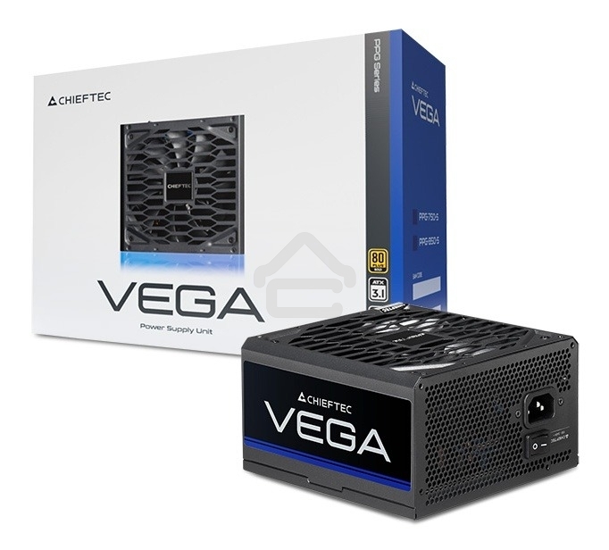 Блок питания Chieftec Vega PPG-850-S, 850Вт, 80 PLUS Gold, 135мм, черный