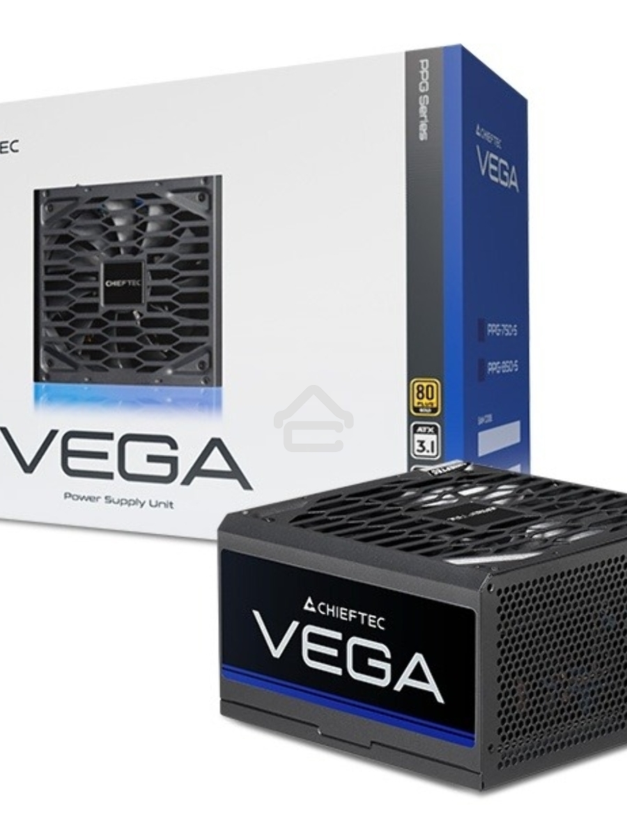 Блок питания Chieftec Vega PPG-850-S, 850Вт, 80 PLUS Gold, 135мм, черный