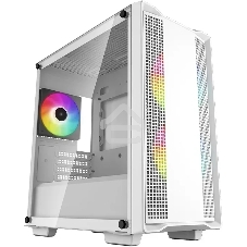Компьютерный корпус DeepCool CC360 WH ARGb (R-CC360-WHAPM3-G-1) (mATX, без БП, 2xUSB, с окном)
