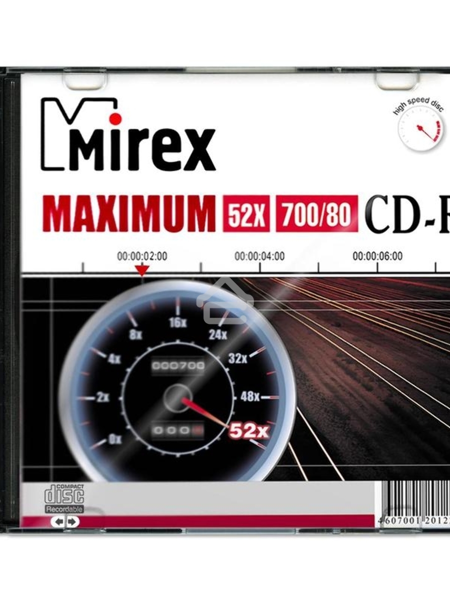 Диск CD-R Mirex 700 Mb, 52х, Maximum, Slim Case (1), (1/200)