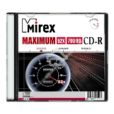 Диск CD-R Mirex 700 Mb, 52х, Maximum, Slim Case (1), (1/200)