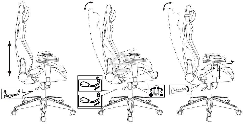 Кресло игровое Knight Outrid Smile черный эко.кожа крестов. пластик