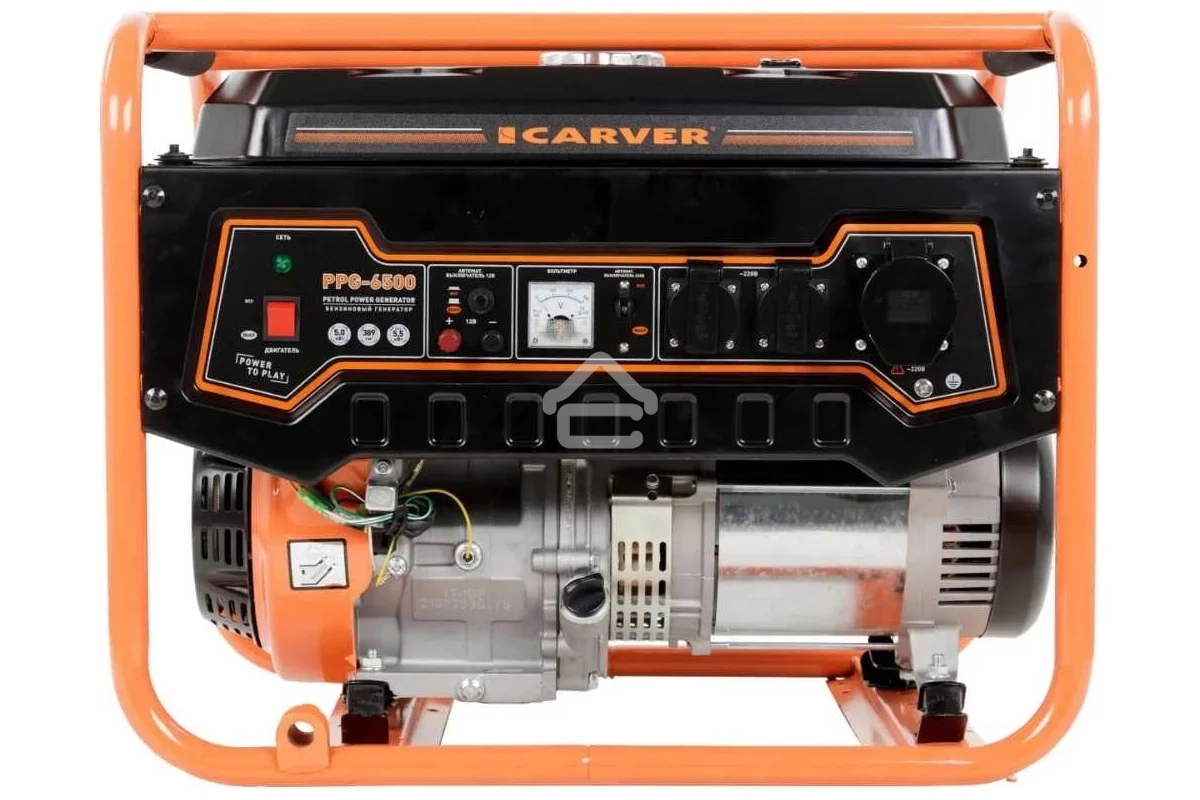 Электрогенератор бензиновый Carver PPG-6500, 5.5 кВт, 74 дБ, 79 кг