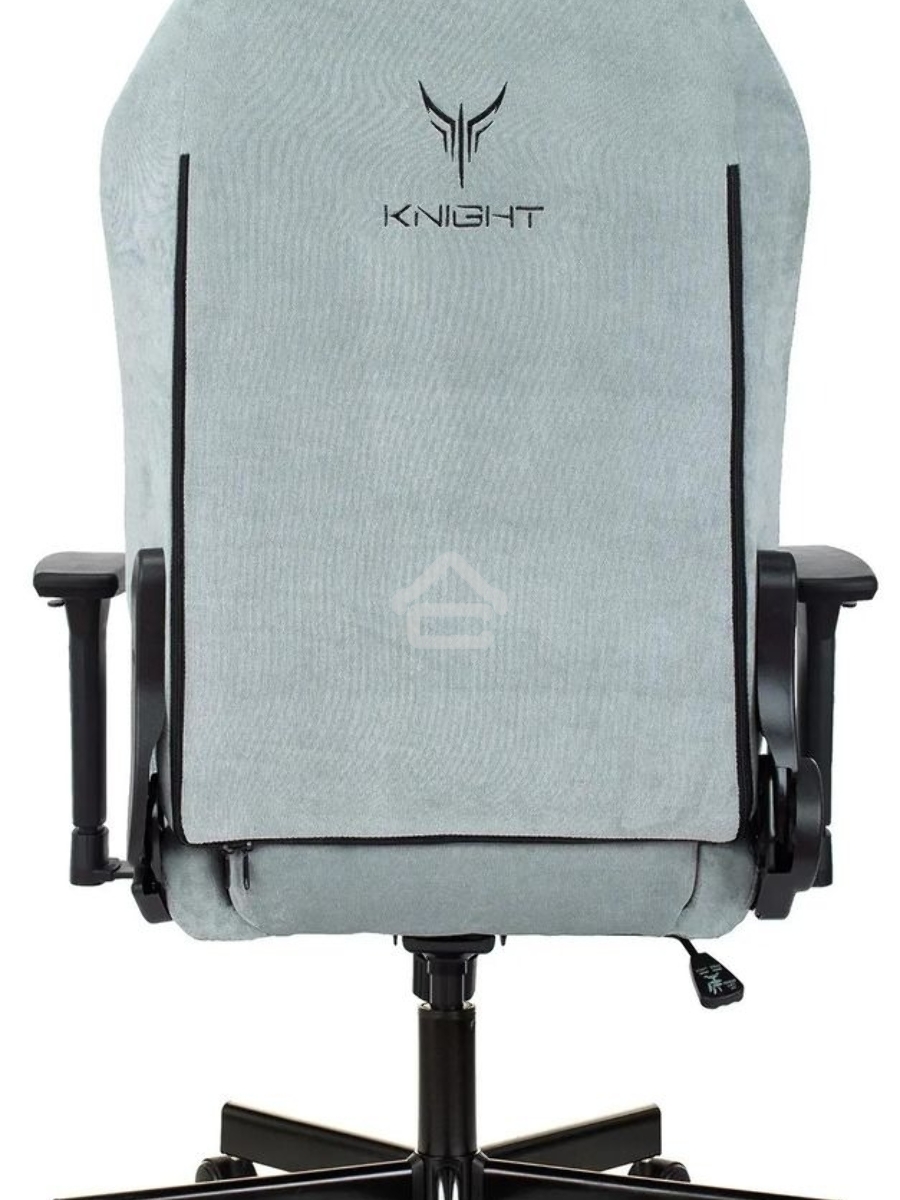 Кресло игровое Knight N1 Fabric серо-голубой Light-28 с подголов. крестовина металл