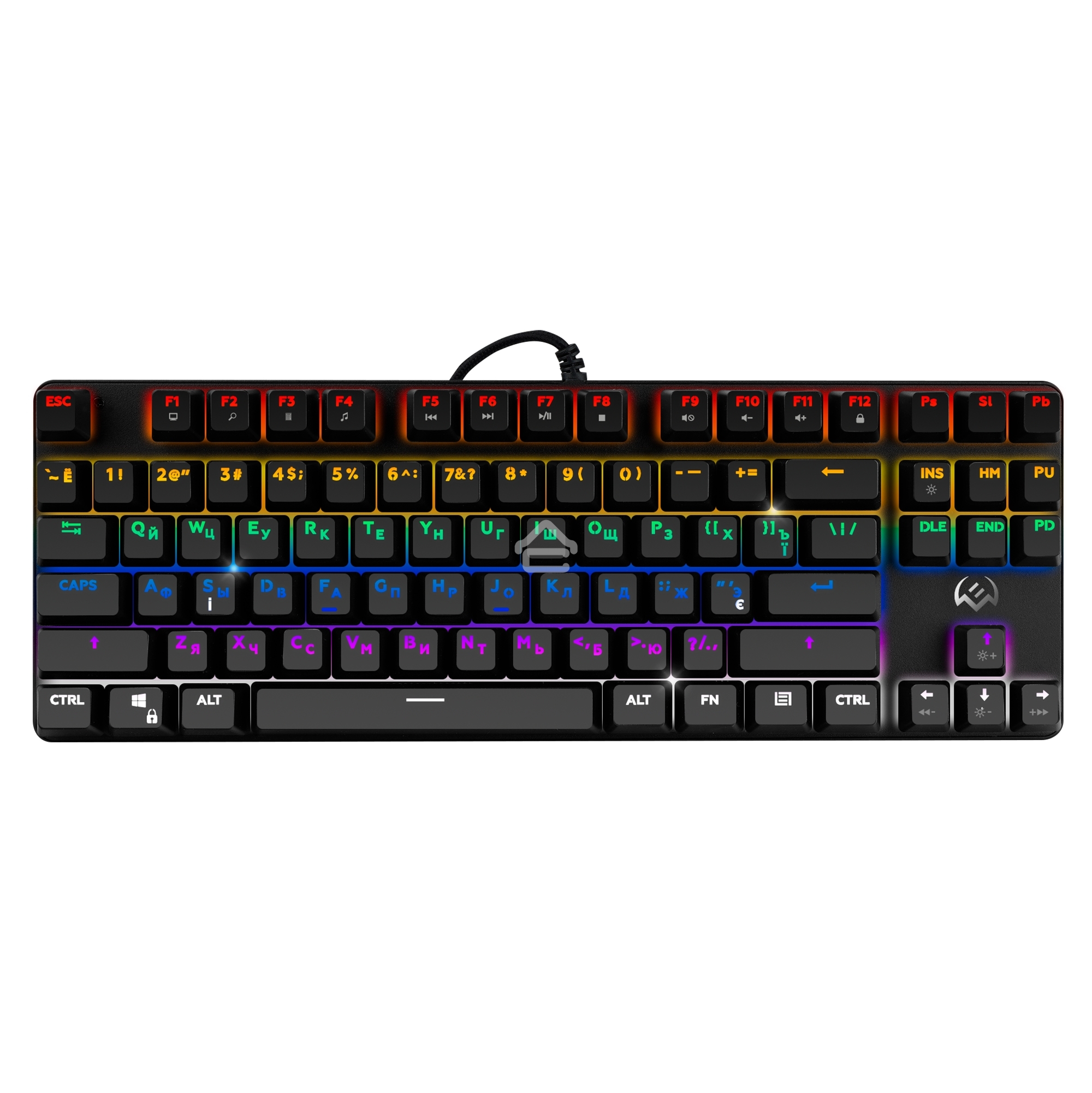 Клавиатура проводная игровая SVEN KB-G9150 (Outemu Blue switches, USB, 87 кл., ПО, RGb-подсветка)
