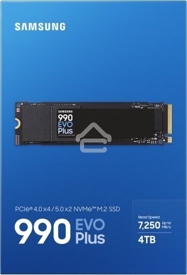 Накопитель SSD Samsung 990 EVO Plus, 4 ТБ, M.2 2280, PCIe 4.0 x4, NVMe 2.0, R/W 7250/6300