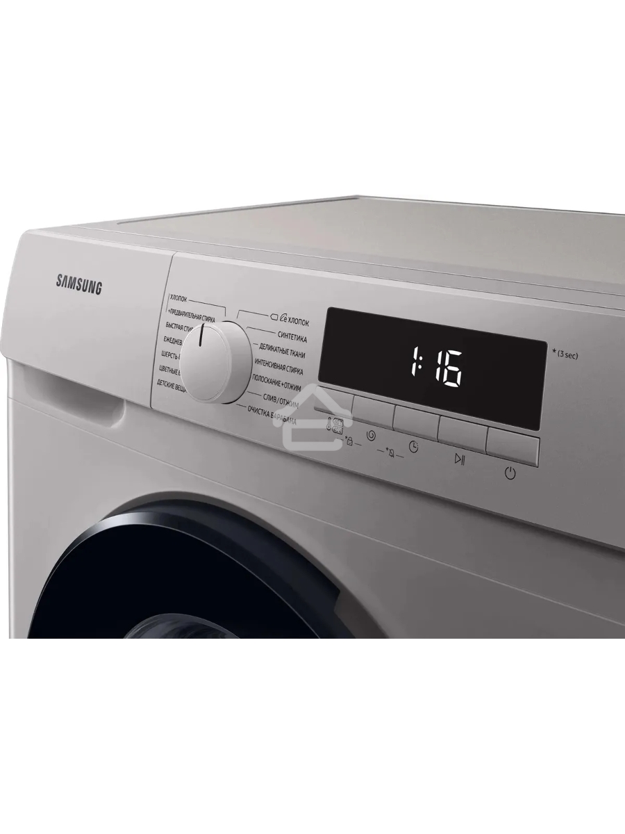 Стиральная машина Samsung WW80T3040BS/LP серебристый, загрузка фронтальная 8 кг, 1400 об/мин, класс: A