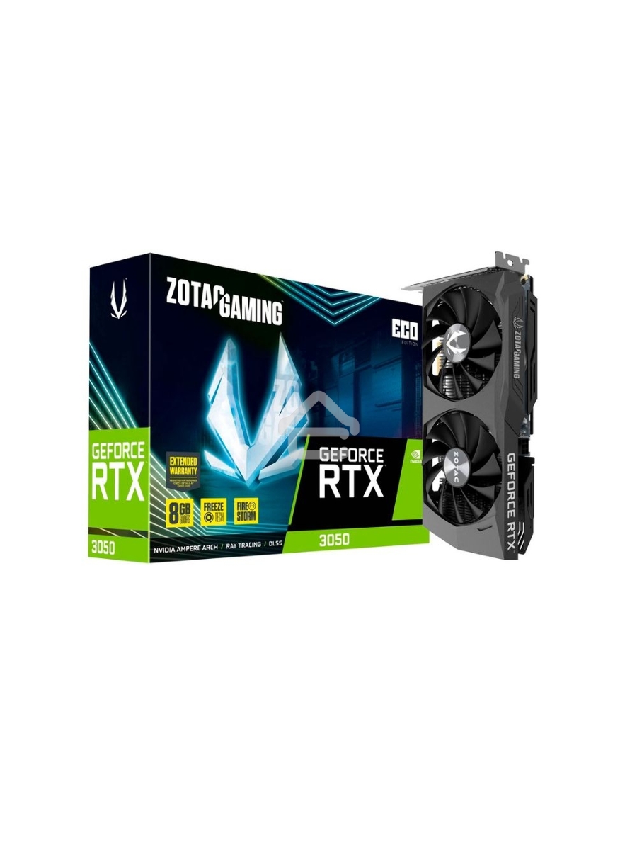 Видеокарта Zotac RTX3050 ECO 8GB GDDR6 128bit 3xDP HDMI 2FAN Medium Pack