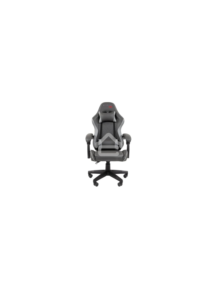 Кресло игровое Chairman game CH28 экокожа, черно-серый