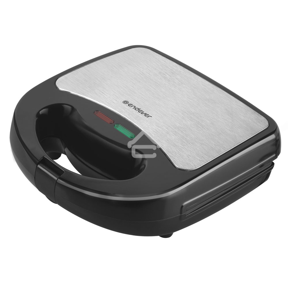 Сэндвичница электрическая Endever Skyline SM-28, черный/стальной, мощность 850 Вт