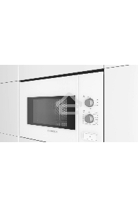 Микроволновая печь встраиваемая Bosch BFL 520MW0 белый, 20 л, 800 Вт, переключатели - поворотный механизм