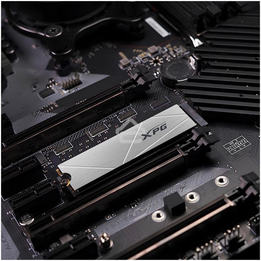 Накопитель SSD ADATA XPG GAMMIX S60, 2Tb, PCIe 4.0 x4, M.2 2280, NVMe, R/W 5000/4200, с радиатором