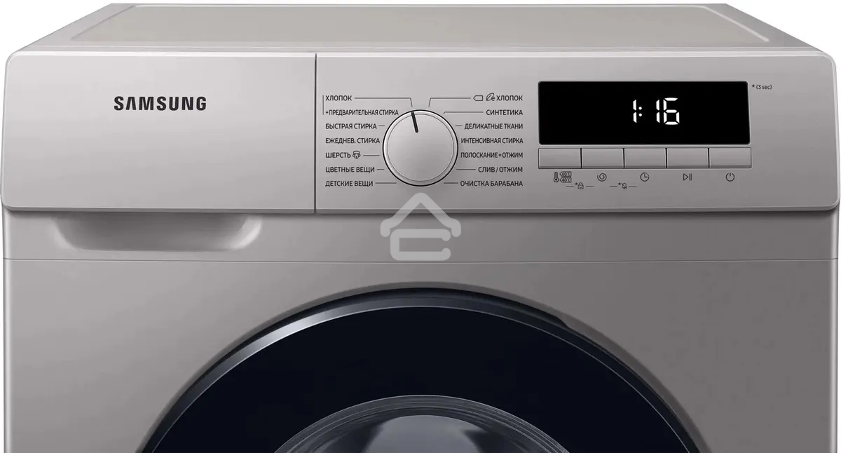Стиральная машина Samsung WW80T3040BS/LP серебристый, загрузка фронтальная 8 кг, 1400 об/мин, класс: A