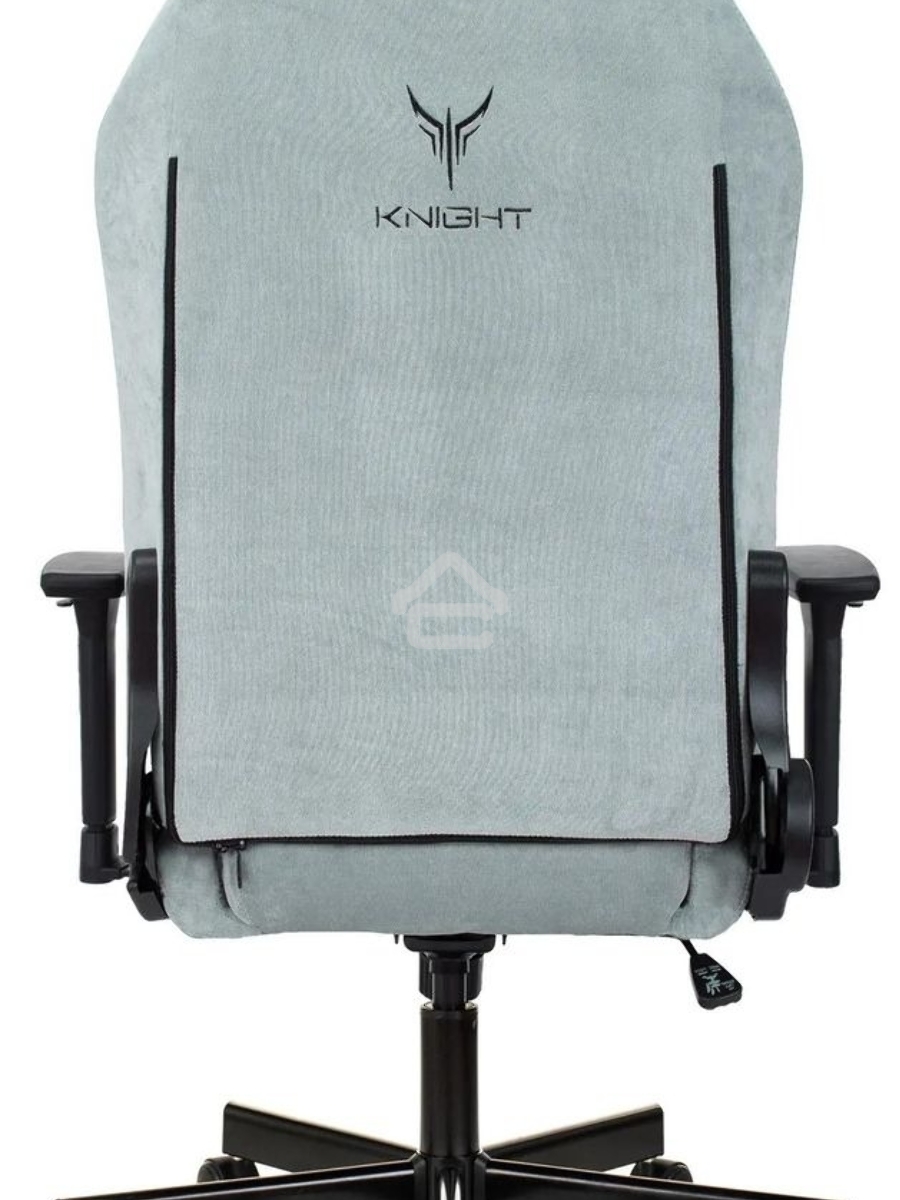 Кресло игровое Knight N1 Fabric серо-голубой Light-28 с подголов. крестовина металл