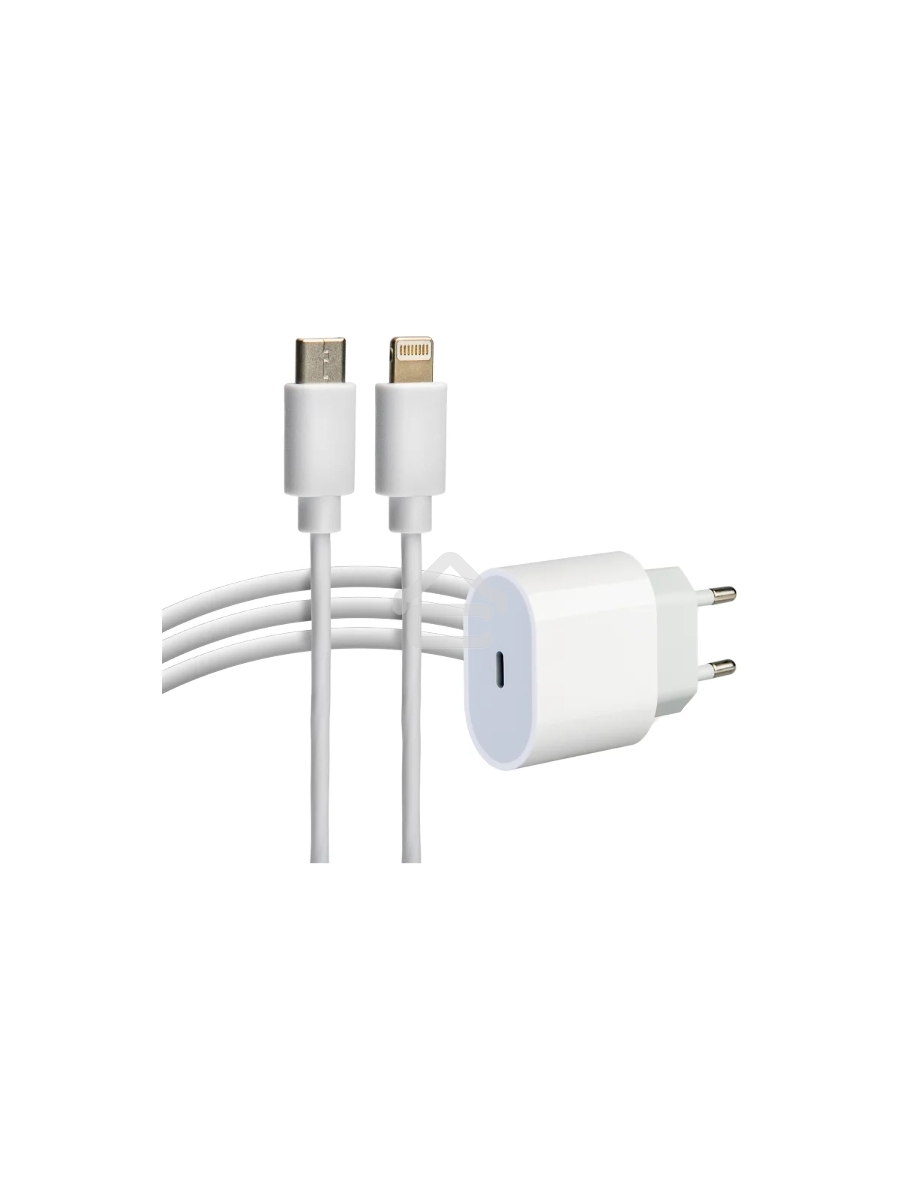 Сетевое зарядное устройство Rexant USB-C, 20Вт в комплекте с кабелем USB-C – Lightning