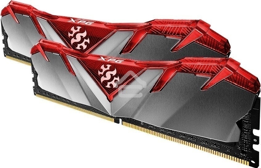 Оперативная память XPG Gammix D30, DDR4, 16GB (1x16GB), 3200MHz, CL16, UDIMM, с радиатором, красный