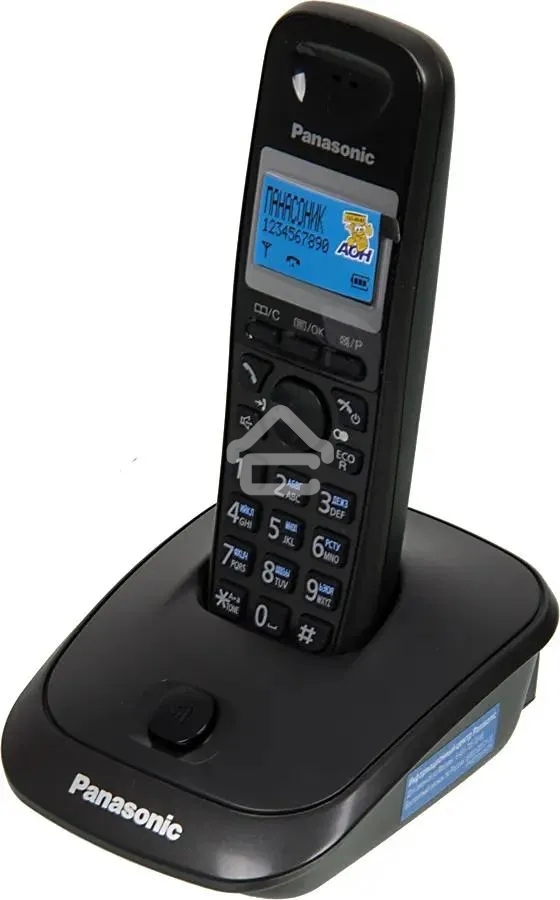 Телефон беспроводной (DECT) Panasonic KX-TG2511RUT (титан) АОН, Caller ID,спикерфон на трубке,переход в Эко режим одним нажатием