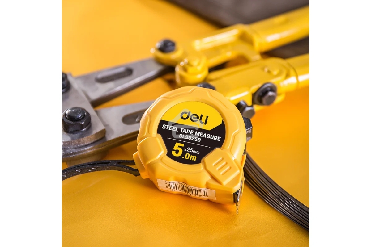 Рулетка Deli DL9025B 5мx25мм Метрическая. Корпус ударопрочный.