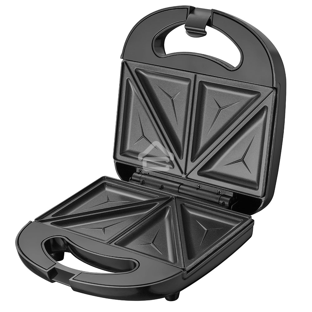 Сэндвичница электрическая Endever Skyline SM-28, черный/стальной, мощность 850 Вт