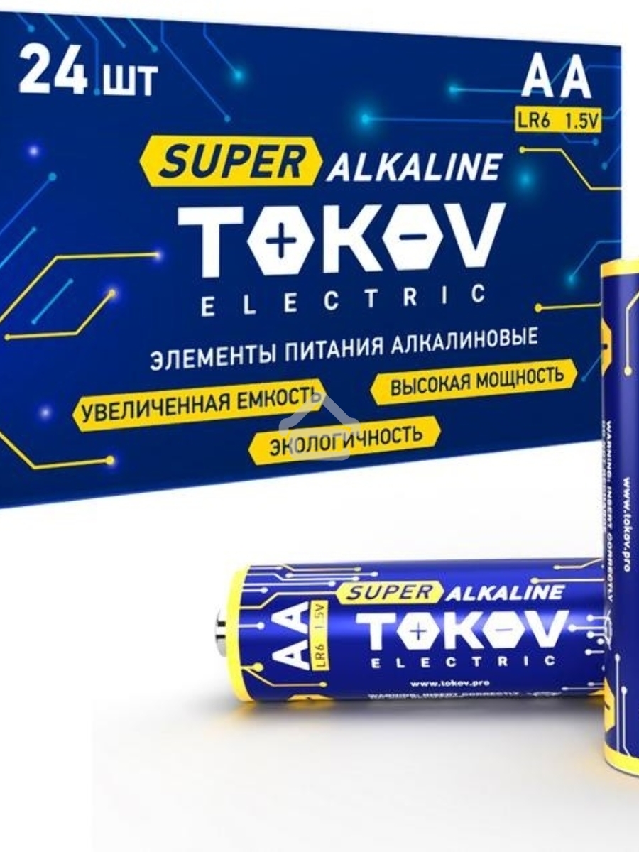 Элемент питания алкалиновый LR6/AA (уп.24шт) TOKOV ELECTRIC TKE-ALS-LR6/C24