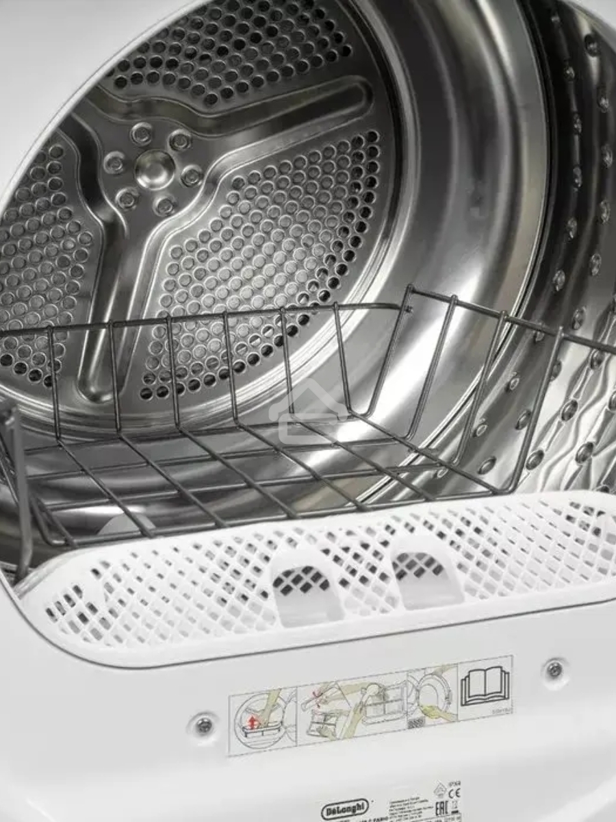 Сушильная машина DeLonghi DTD 8105 C FABIO белый, 8 кг, сушка - конденсационная, программ - 15, 59.6 x 84.5 x 56.3 см