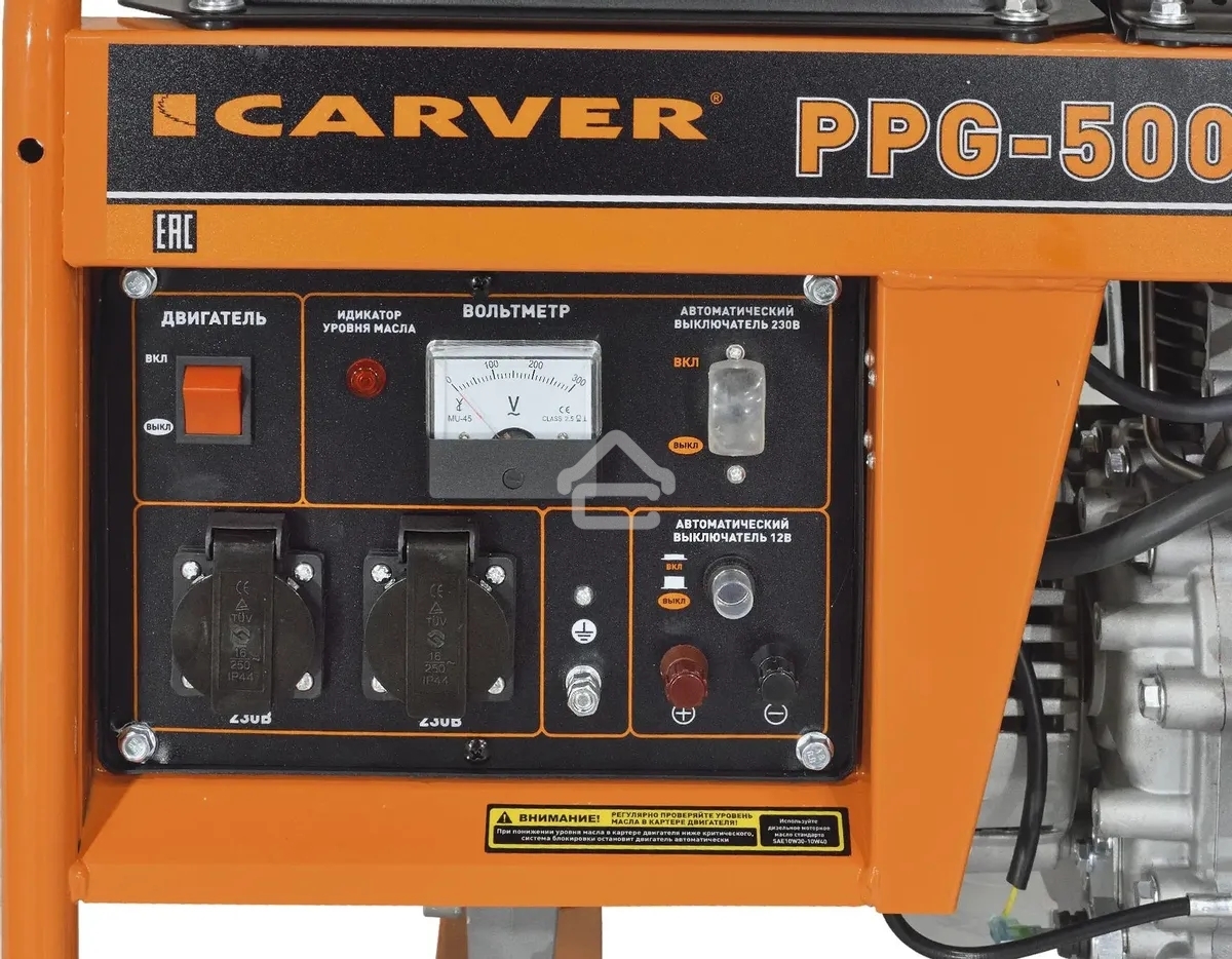 Генератор Carver PPG - 5000D 3.6кВт