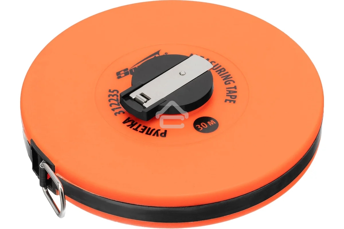 Рулетка геодезическая Sparta 30 м х 12,5 мм, лента ПВХ, закрытый круглый корпус