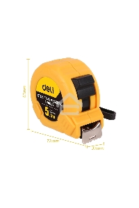 Рулетка Deli DL9025B 5м*25мм Метрическая. Корпус ударопрочный.