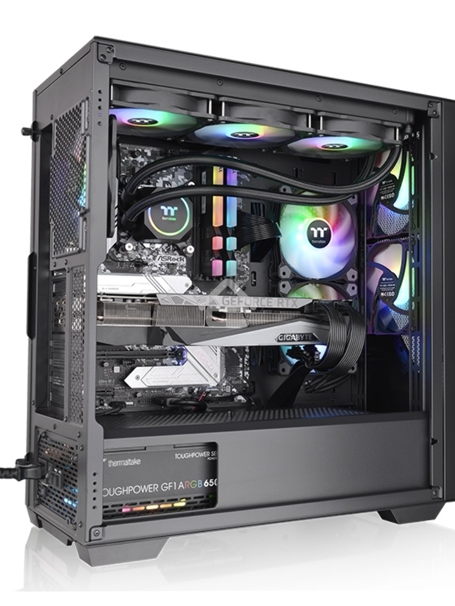 Компьютерный корпус Thermaltake Divider 370 TG ARGB/Black CA-1S4-00M1WN-00 /Win/SPCC/Tempered Glass*1/120mm ARGB PWM Fan*3
