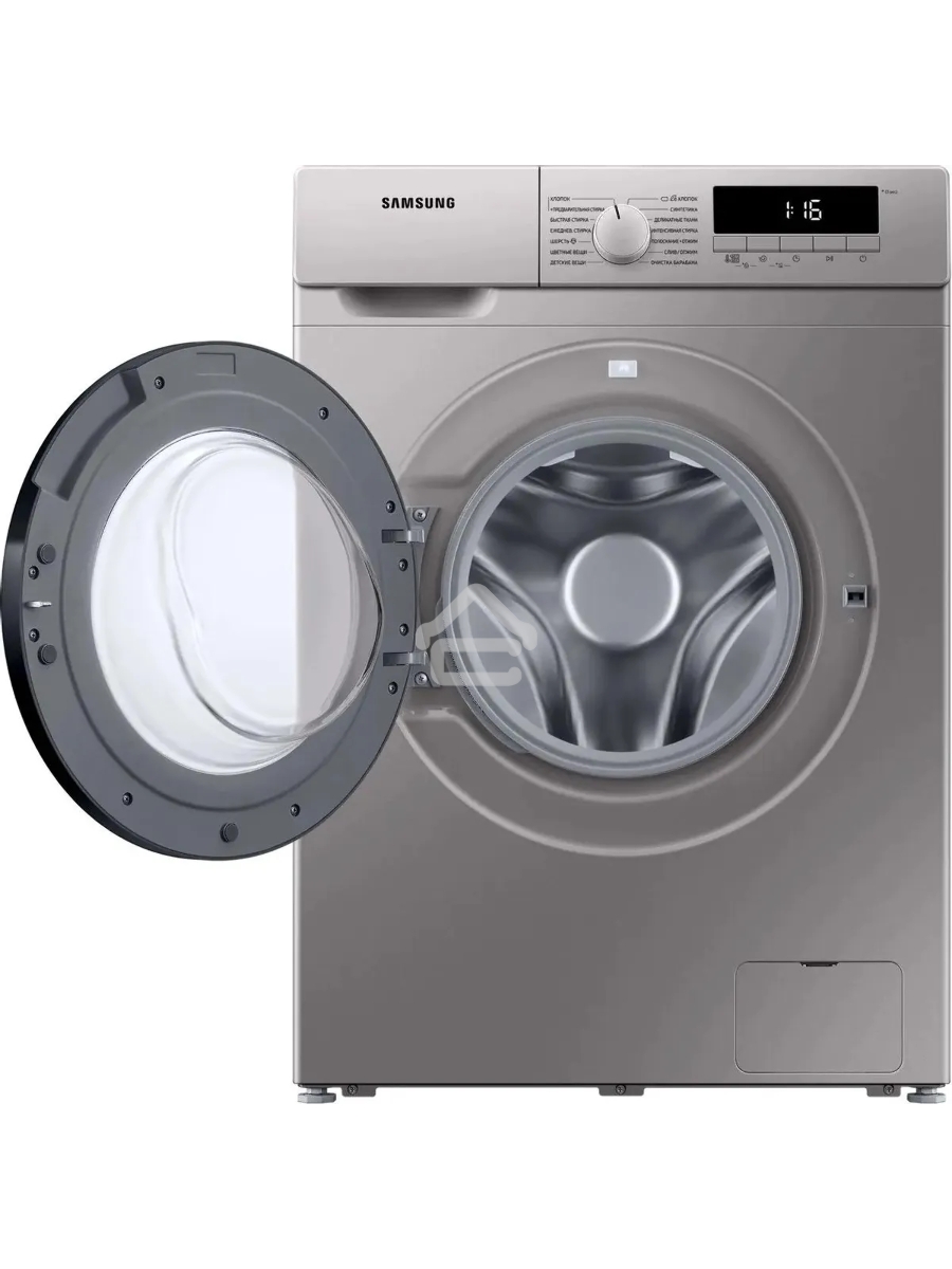 Стиральная машина Samsung WW80T3040BS/LP серебристый, загрузка фронтальная 8 кг, 1400 об/мин, класс: A
