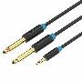Кабель Vention аудио Jack 3,5 mm M/2Jack 6,5 mm M - 2 м