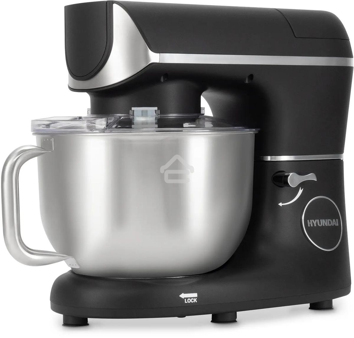 Кухонная машина Hyundai HYM-S8591 планетар.вращ. 1500Вт черный/серебристый