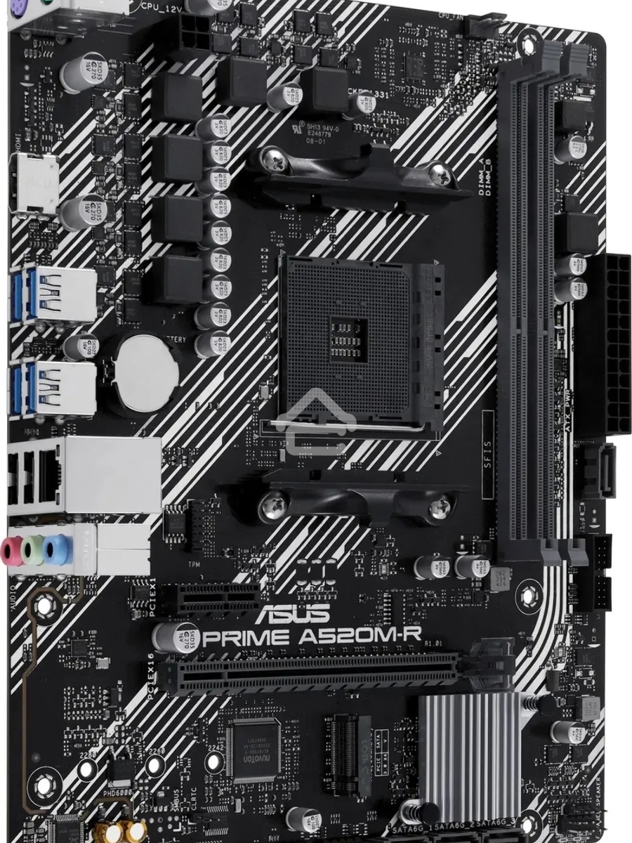 Материнская плата ASUS PRIME A520M-R, AM4, AMD A520, 2xDDR4, 4xSATA, 1xM.2, 1xPCIe 3.0 x16, 1xPCIe x1, 1xHDMI, 1x 1Gb LAN, 2xUSB-A 2.0, 4xUSB-A 3.2 Gen 1, 3x3.5 мм, 7.1, mATX