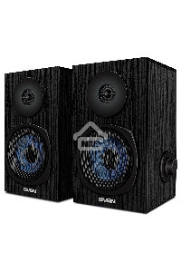 Колонки 2.0 SVEN SPS-576 чёрные (2x4W, Bluetooth, дерево)