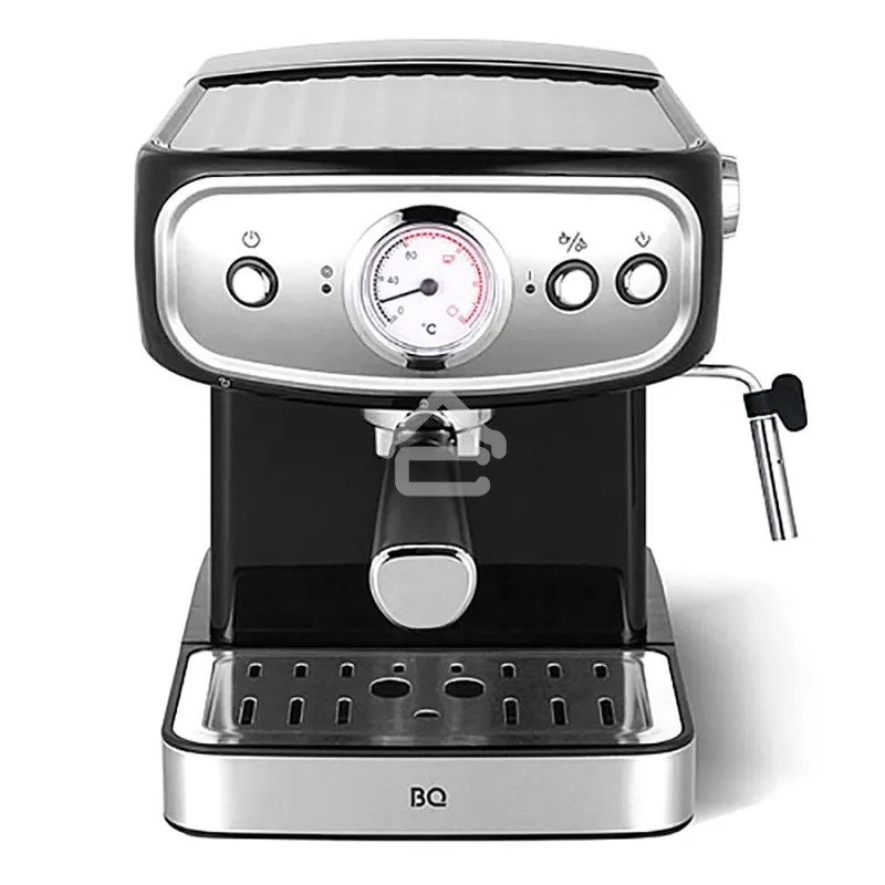 Кофеварка рожковая BQ CM1006 черный-стальной, исп. кофе - молотый, 1,5 л, 850 Вт, 15 Бар.