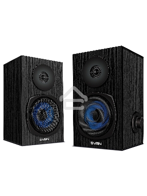 Колонки 2.0 SVEN SPS-576 чёрные (2x4W, Bluetooth, дерево)