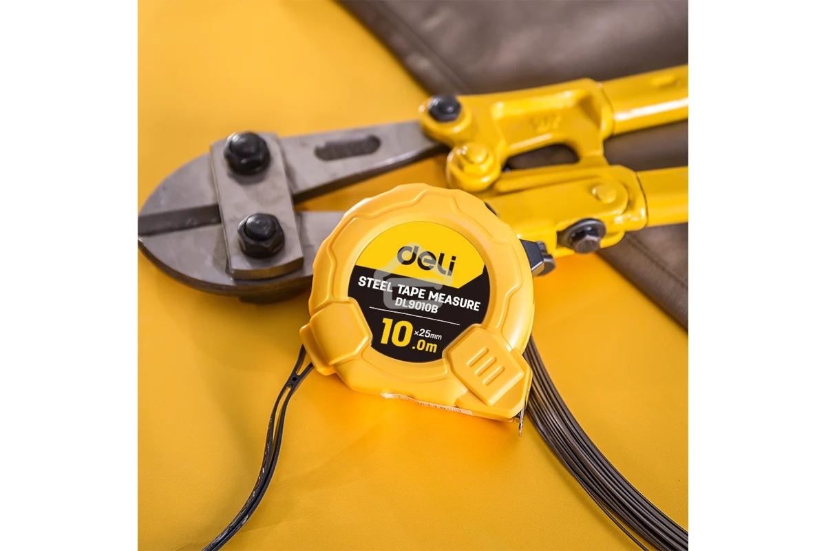 Рулетка Deli DL9010B 10мx25мм Метрическая. Корпус ударопрочный, компактный.