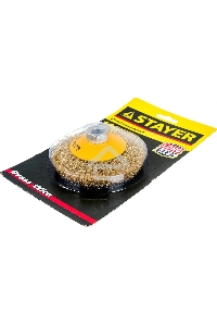 Кордщетка STAYER PROFESSIONAL 35133-100  коническая М14 витая латунь/сталь 0.3мм d100мм