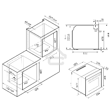 Духовой шкаф электрический Krona ONORE 60 BL G2 черный