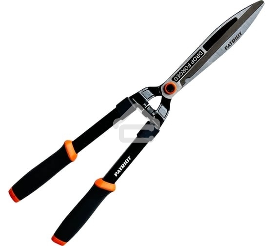 Ножницы для живой изгороди Patriot CSF 610, прямые кованые лезвия, PP+TPR рукоятки, регул-ка прижима, 610 мм