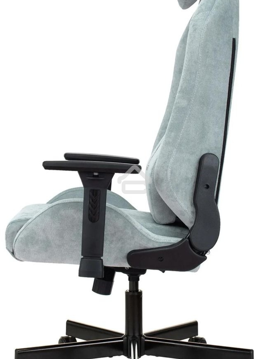 Кресло игровое Knight N1 Fabric серо-голубой Light-28 с подголов. крестовина металл
