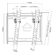 Кронштейн ЖК наклонный 17-43