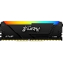 Оперативная память Kingston Fury Beast, DDR4, 8GB (1x8GB), 2666MHz, CL16, DIMM, с радиатором, RGB, чёрный