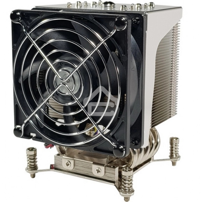 Кулер серверный Ablecom ACL-S40092 серебристый, 92 мм, алюминий/медь, 3800 об/мин, 38 дБ, 4 pin, 165 Вт, 126 мм