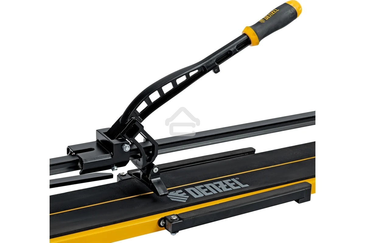 Плиткорез рельсовый Denzel 800х16мм, каретка на подш., стальная станина, усил. рукоятка-пенал