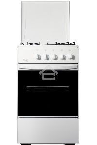 Газовая плита Лада Nova RG 24044 W газконтроль духового шкафа, металлическая крышка, цвет Белый