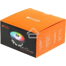 Кулер ID-COOLING DK-03 RAINBOW черный/серебристый 120мм алюминий 1800rpm 26db 4-pin 100W 63мм