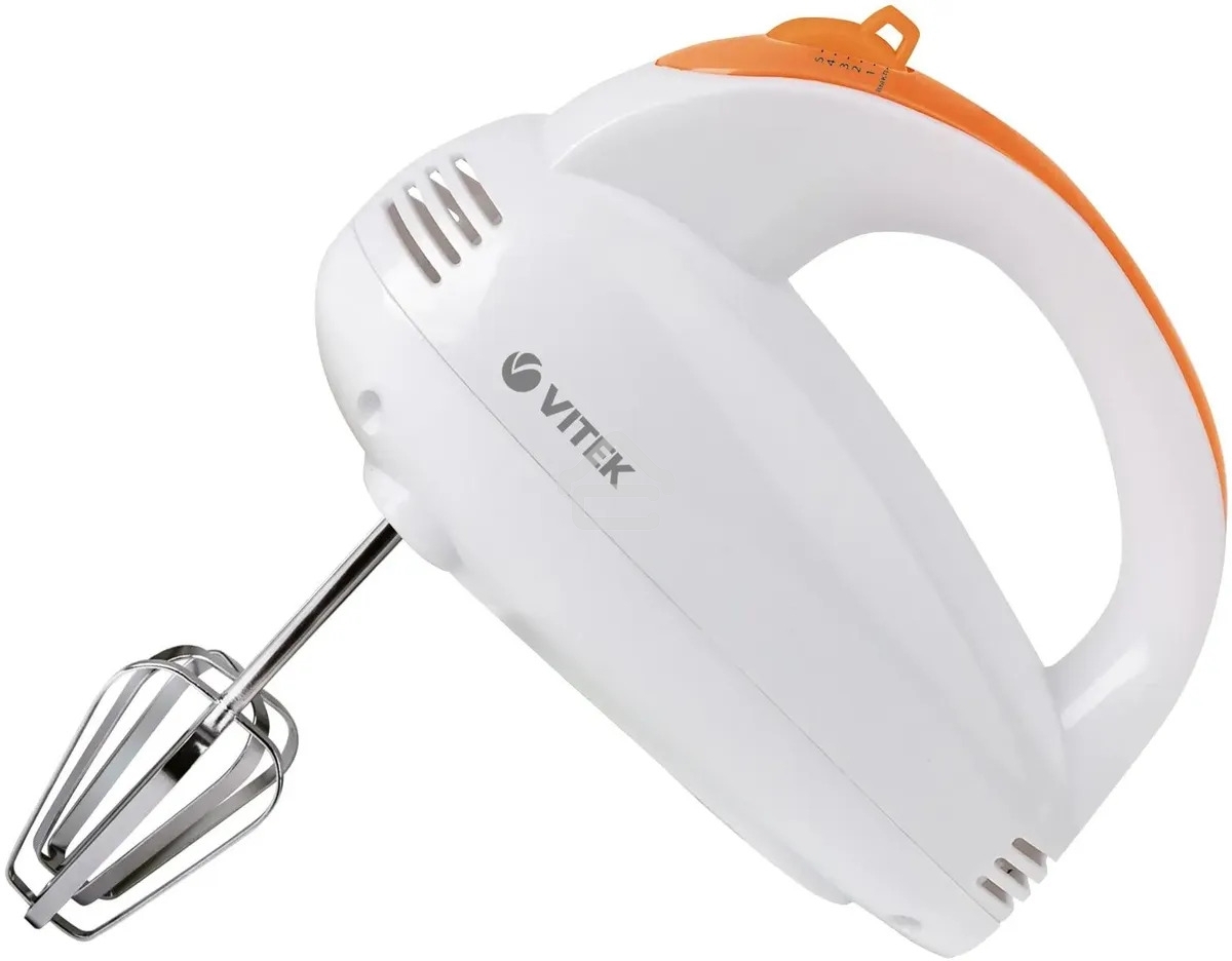 Миксер Vitek VT-1492 оранжевый/белый