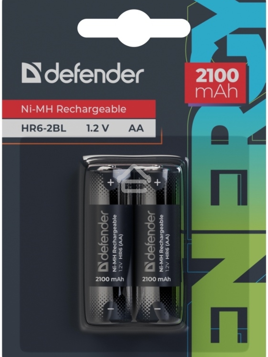 Аккумуляторная батарея Defender HR6-2BL 2100 mAh АА, Ni-MH, блистер, 2 шт.